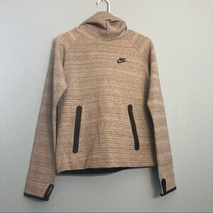 Nike Turtle Neck Hoodie - Gray/Black - Medium